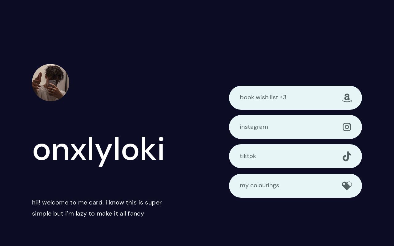 Carrd profile picture for @onxlyloki